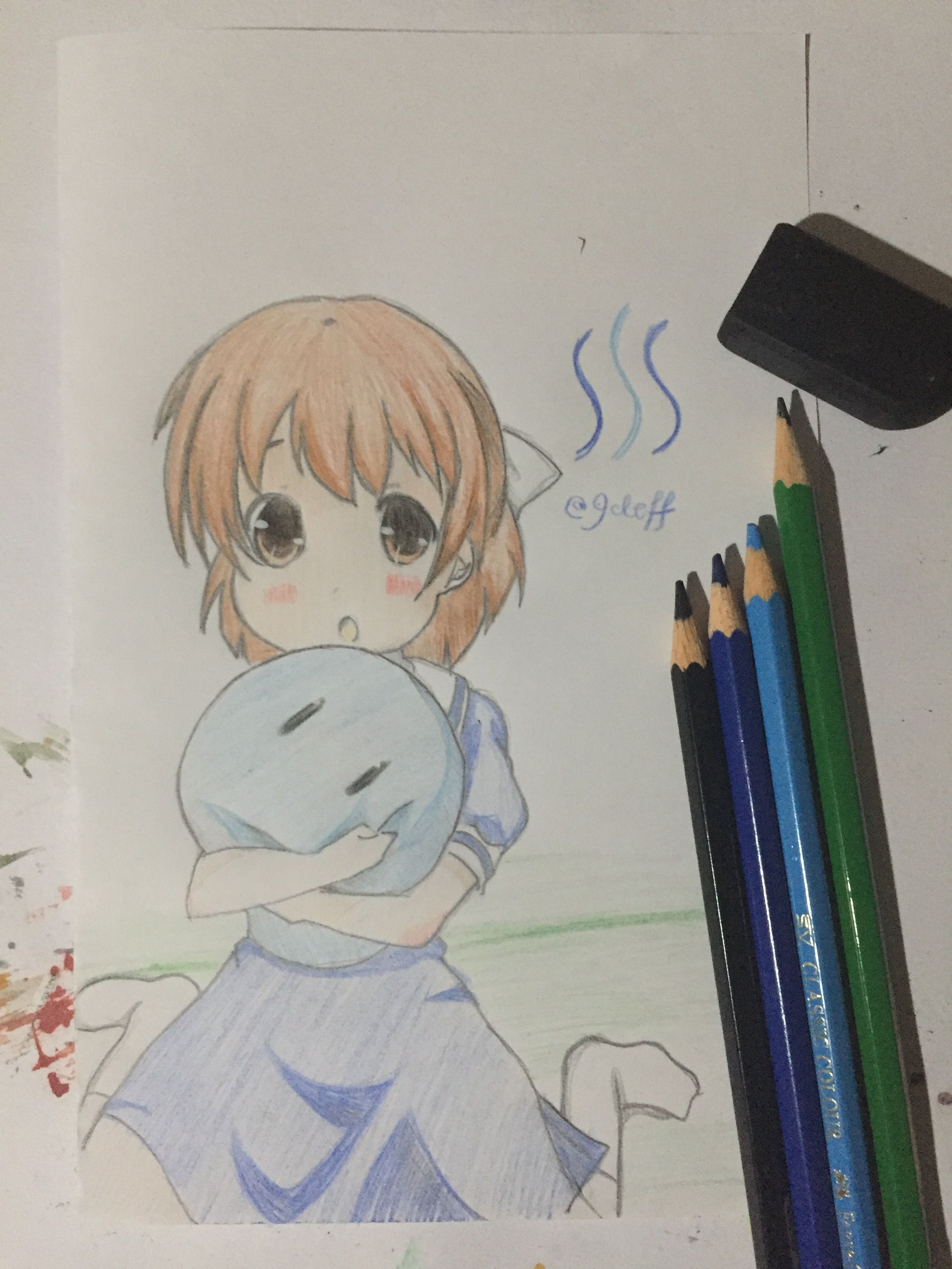 Colour Pencil Art 30 Anime Drawing 501  Steemit
