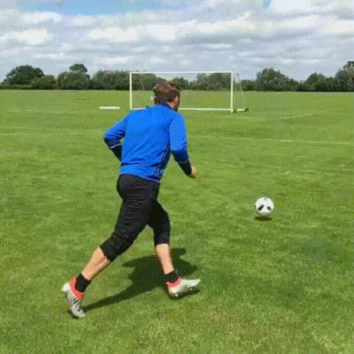 Unbelievable Kick in The Football Training History.gif