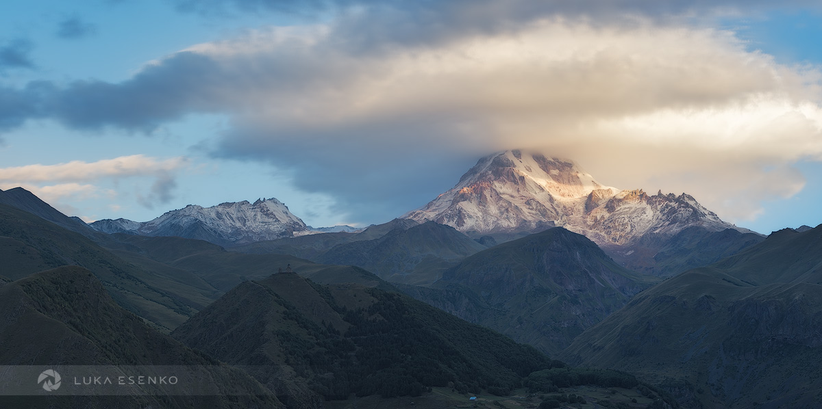 Mighty Mt Kazbek in the morning