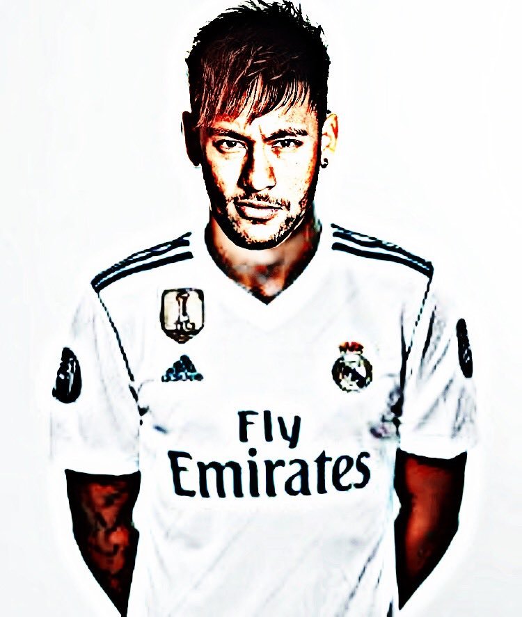 neymar with real madrid jersey