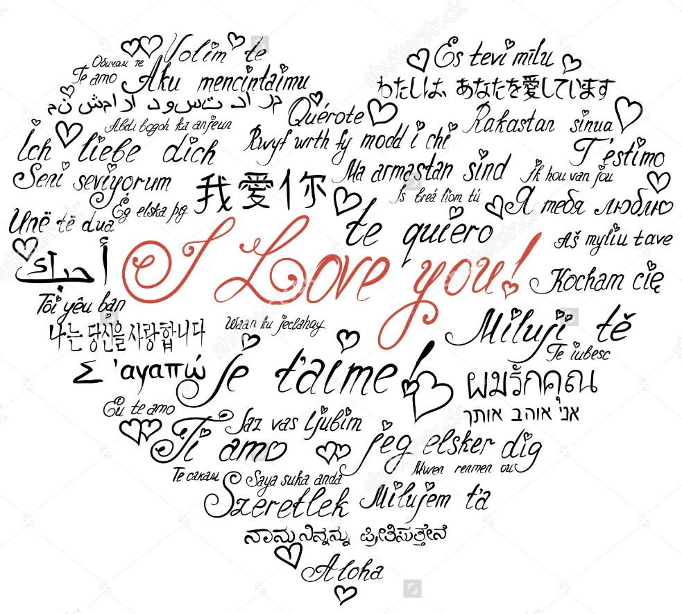 how to write i love you in different languages