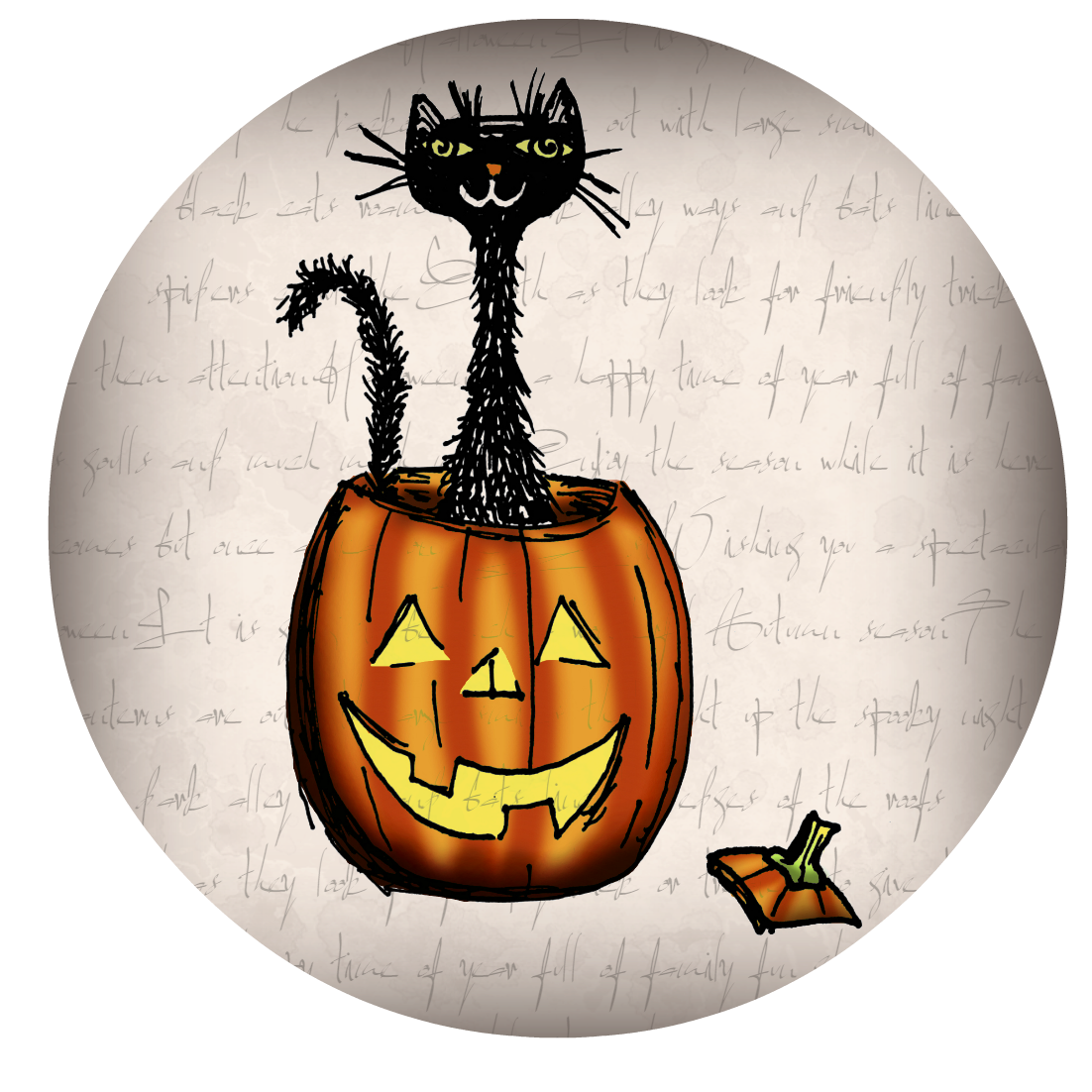 cat in pumpkin ornament.png