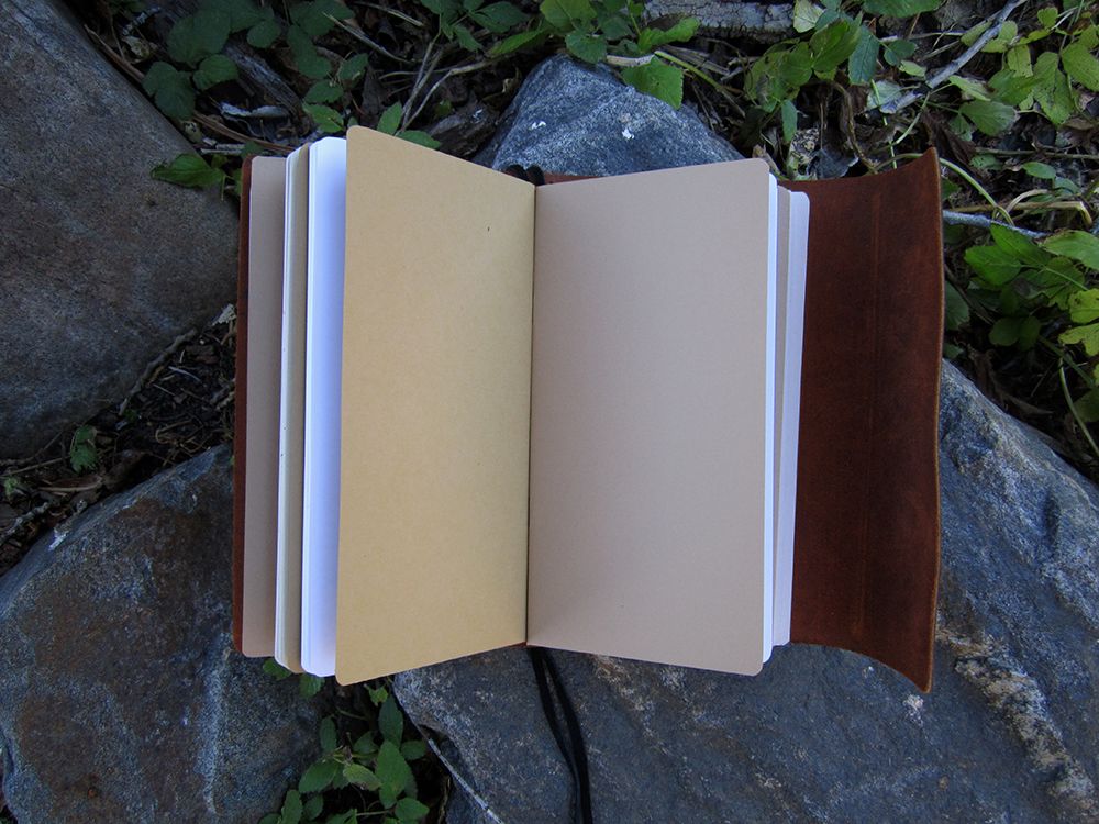 Chunky Oiltan Wrap Standard midori style travelers notebook journal Dk Brown 1c.jpg