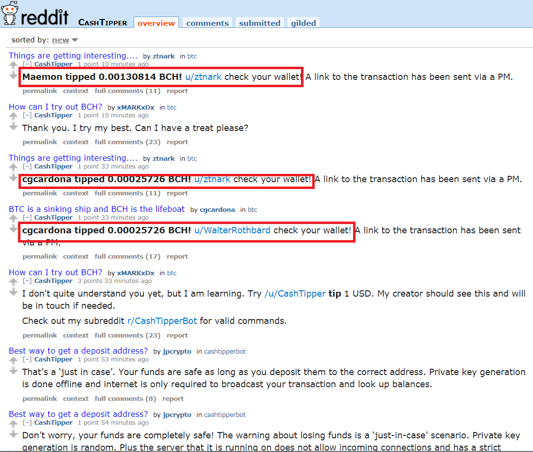 U Cashtipper The Bitcoin Cash Tipping Bot That Is Exploding In - 