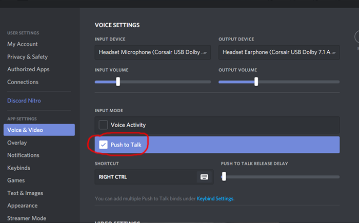 discord push to talk button