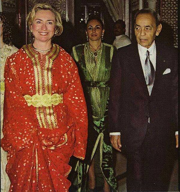 Hillary Clinton et Hassan II, à Rabat- Photo Maradji.jpg