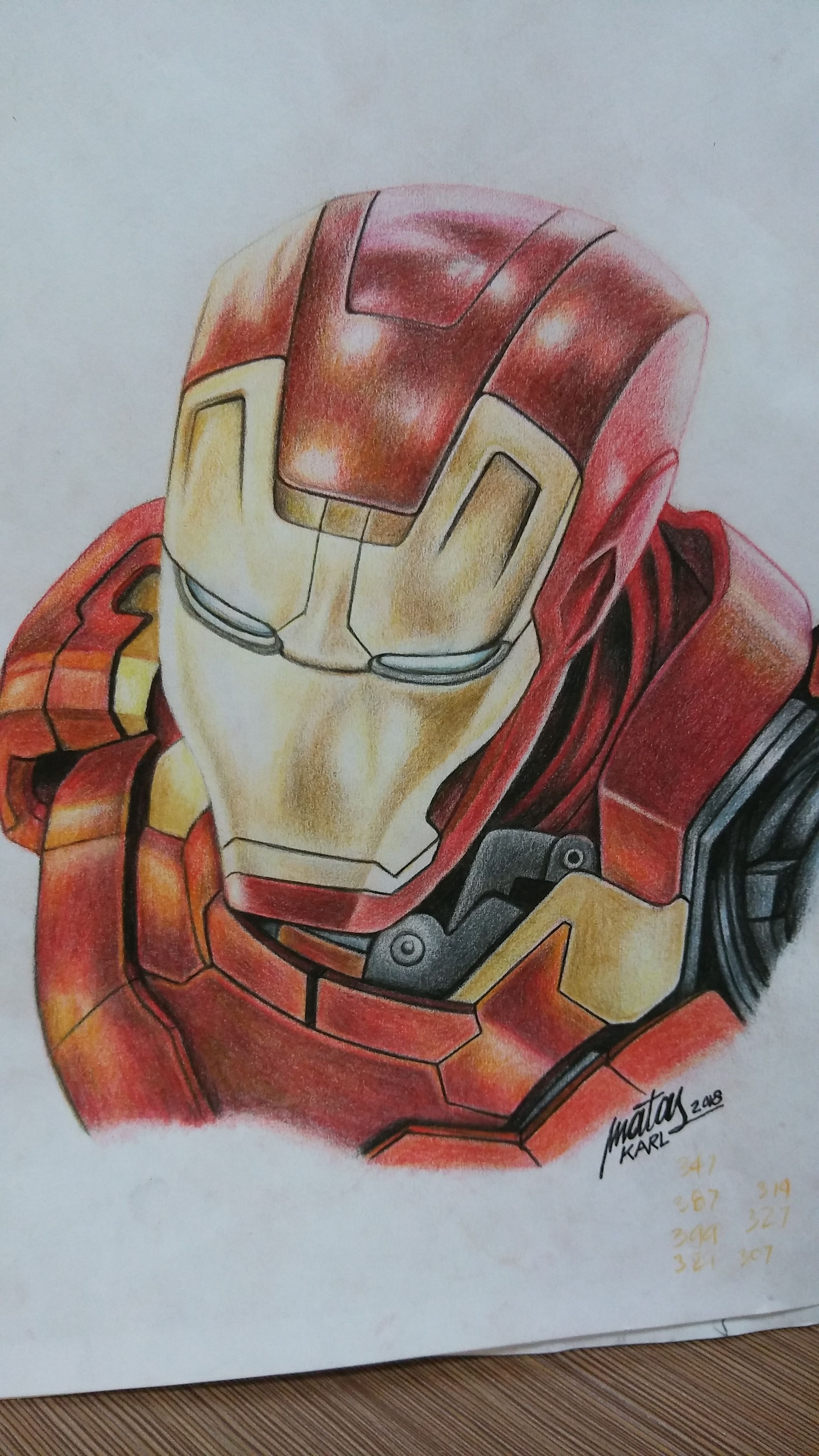 How to Draw Iron-man Avengers with pencil shading. - YouTube
