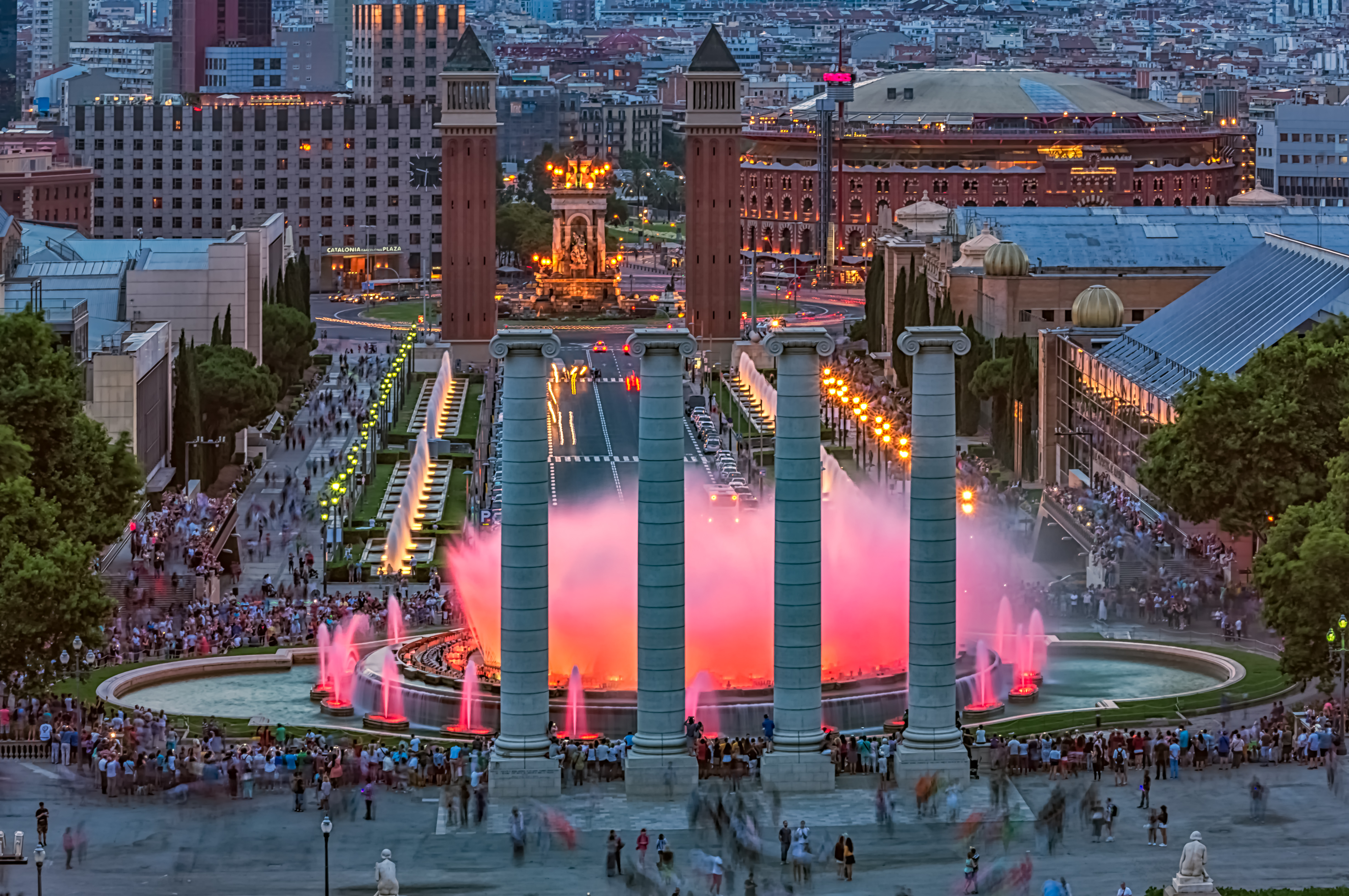 Amazing fountains, colorful Barcelona by night - Farbenfrohe Wasserspiele —  Steemit