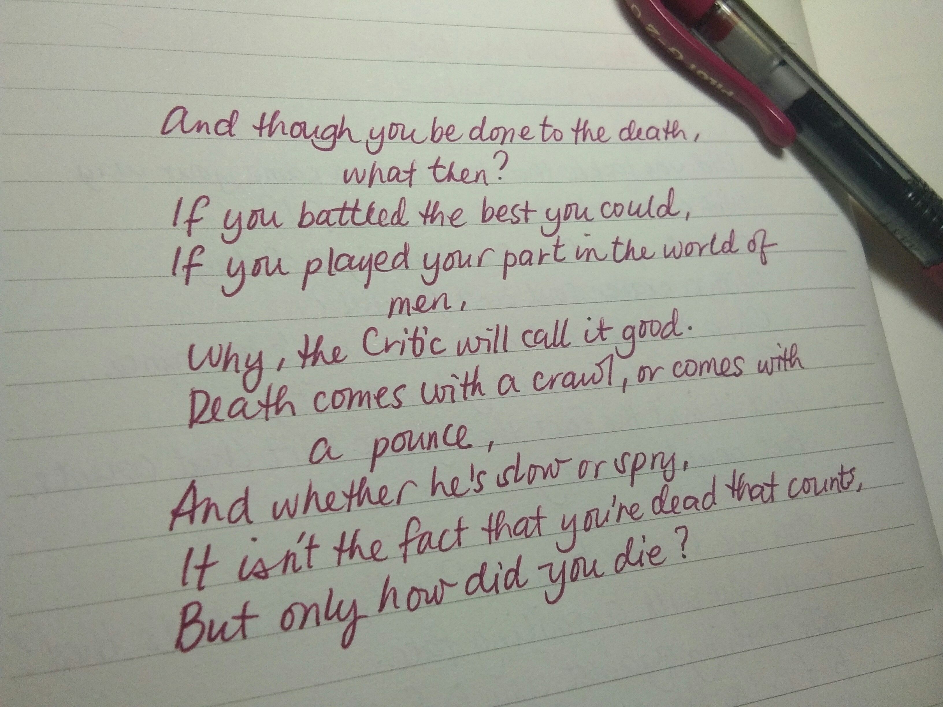 How Did You Die? - A Life-Changing Poem for Troublesome Times 