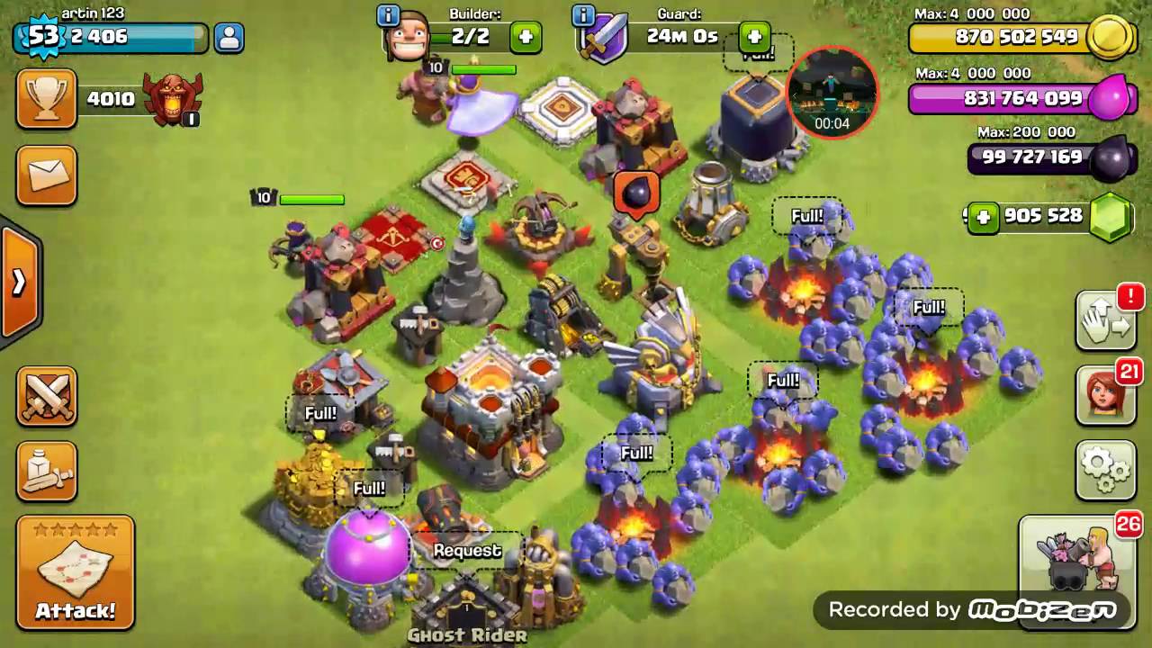 clash of clans hacked version game unlimited gems