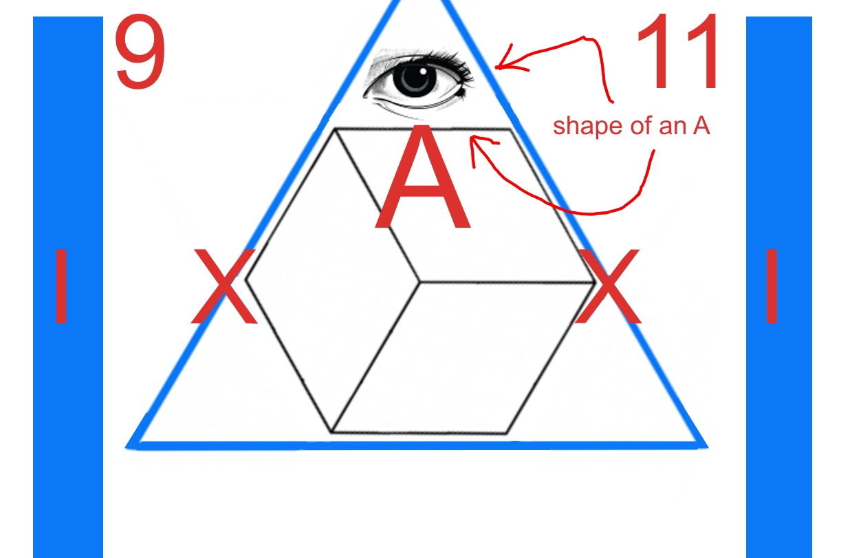 CUBE as 911 and as Masonic Pillars and Pyramid.jpg