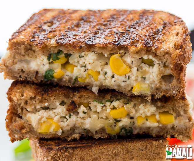 What Are You Making Today Grilled Cheese Paneer Corn Sandwich