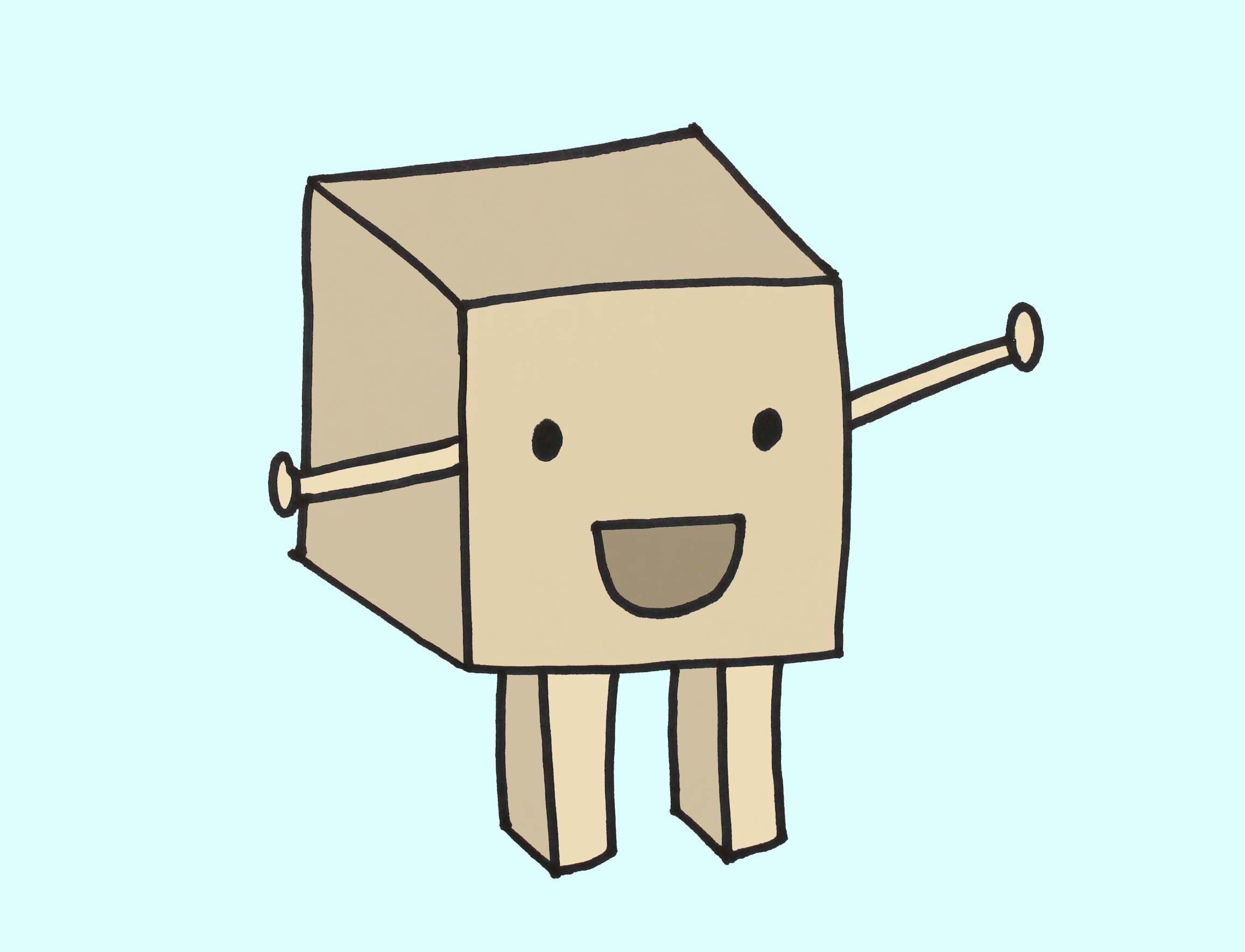 Drawing a cardboard box  How to draw anything, Basic drawing