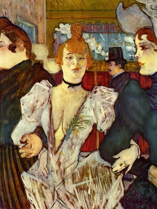 Henri de Toulouse-Lautrec, La Goulue Entering the Moulin Rouge with Two Women, 1892.jpg