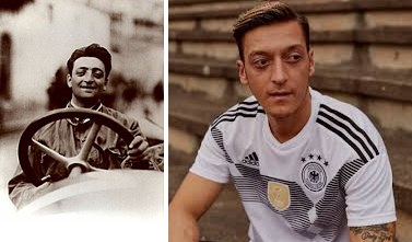 I think mesut ozil is Enzo Ferrari's younger self🤔 . . #carguy