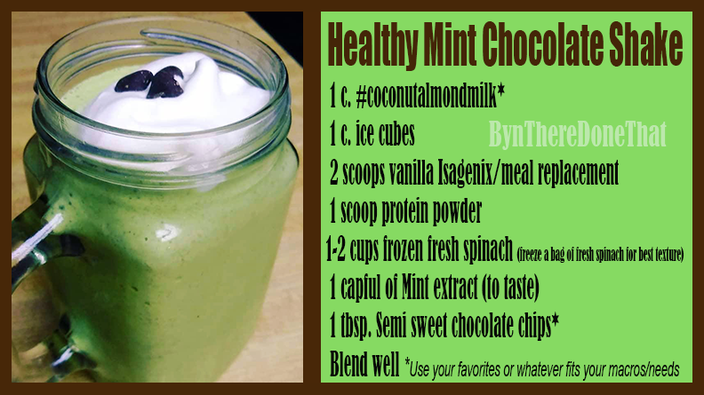 Healthy Mint Chocolate Chip Shake