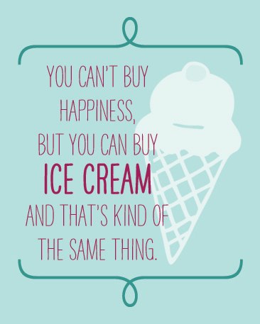 Money Cant Buy Happiness But Ice Cream Funny Gift Quote Pun Gag Yoga Mat by  Jeff Creation - Pixels