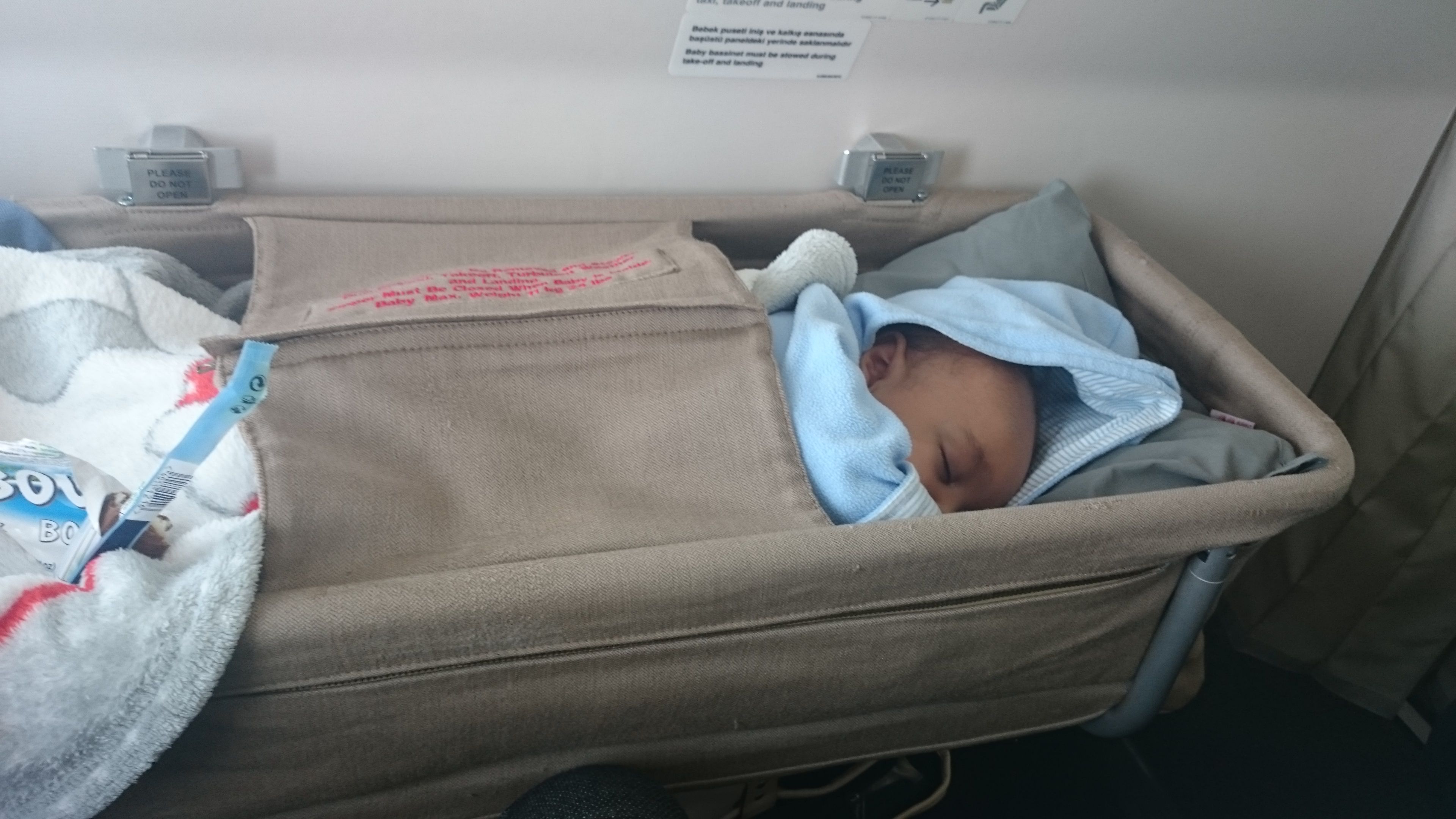 long haul flight baby bassinet
