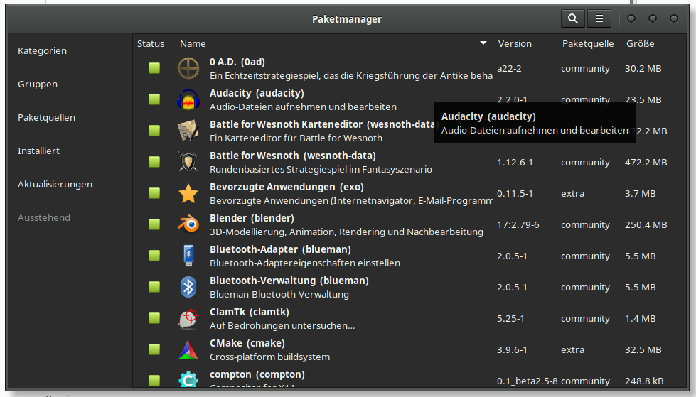 Paketmanager GUI