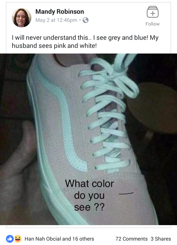 pink and white shoes vs grey and teal