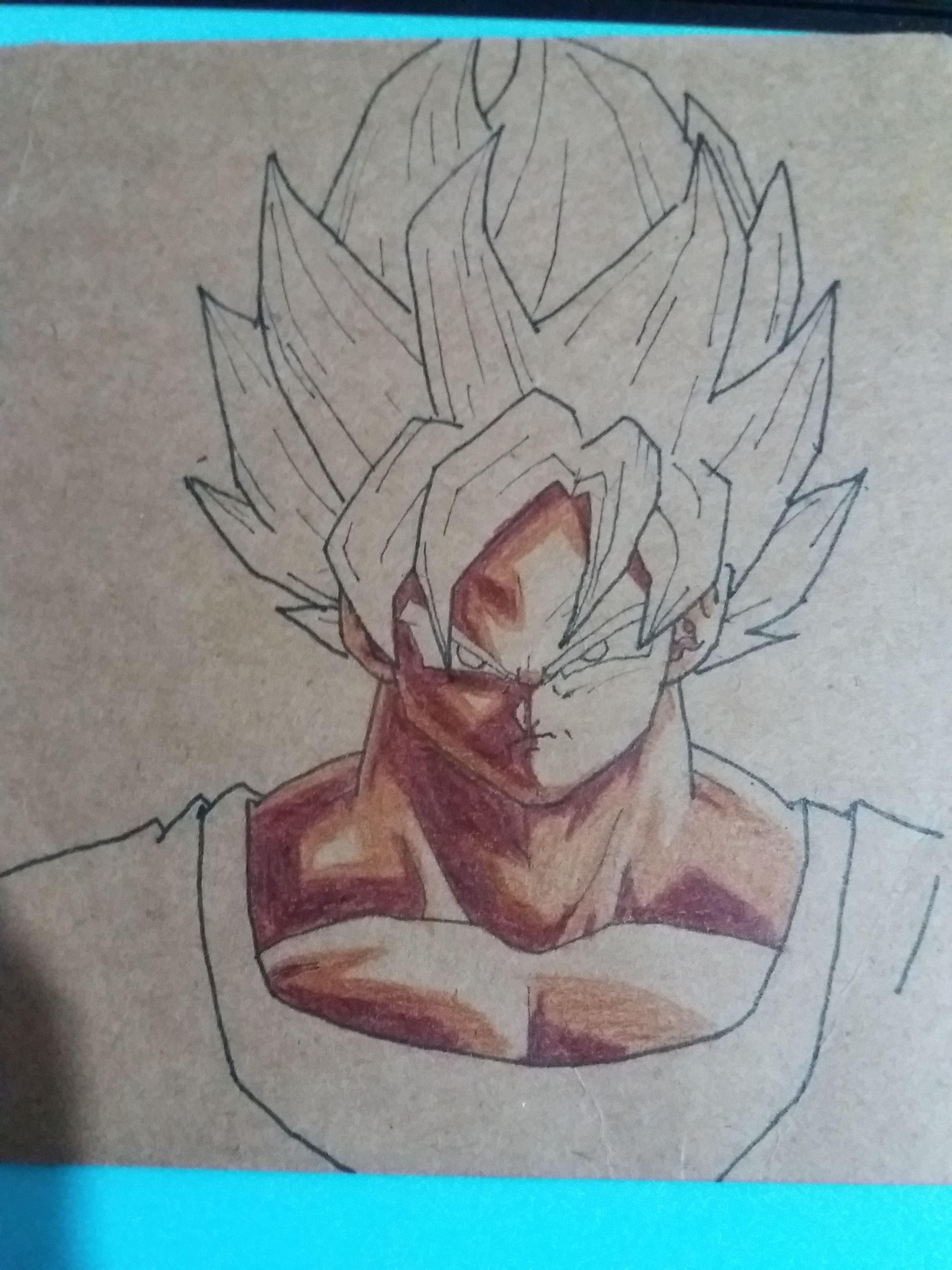 Painting of Goku Super Saiyajin Blue. — Steemit