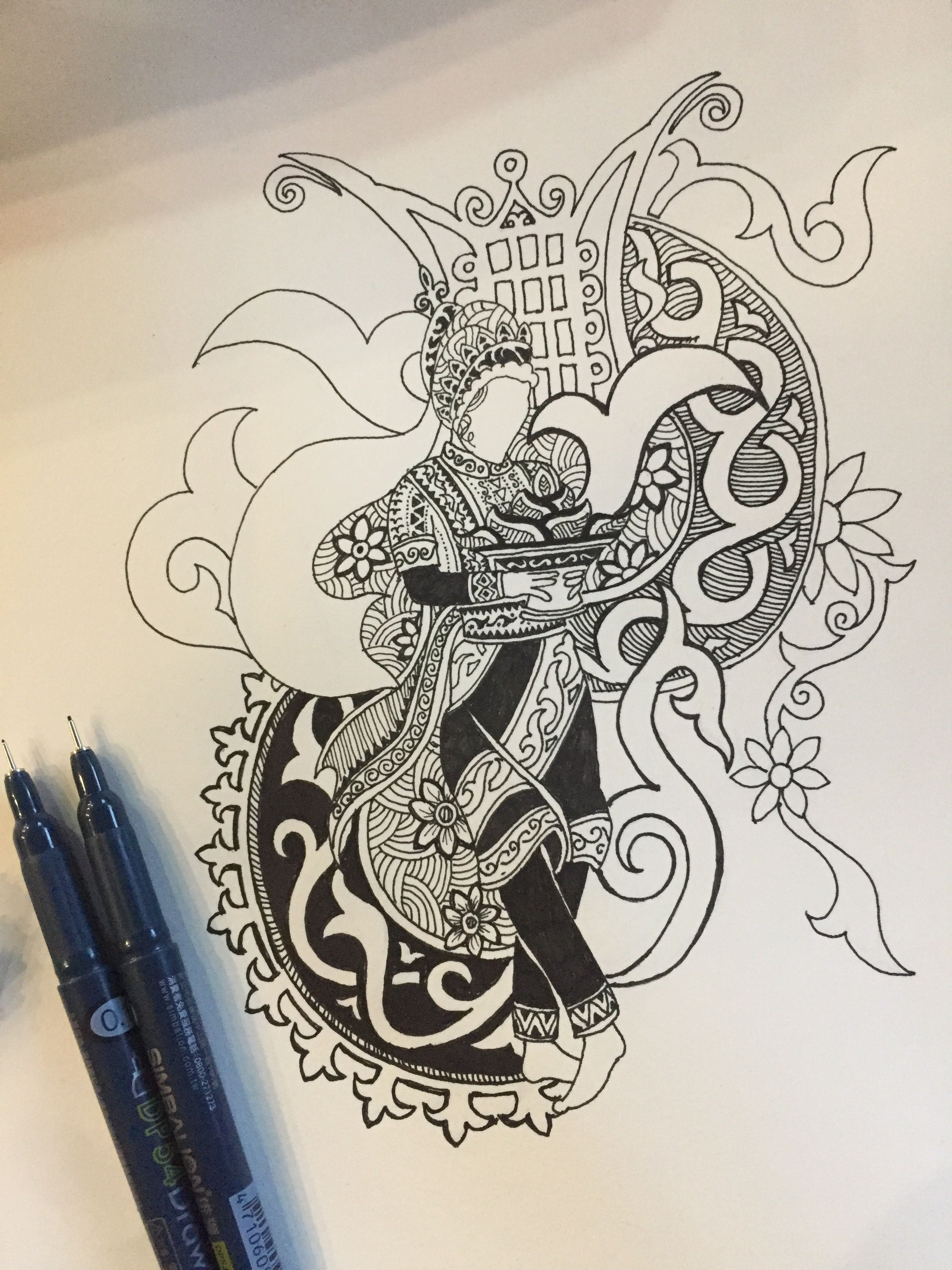 Orcheva DoodleArt Ranup Lampuan Into Doodles Aceh Traditional