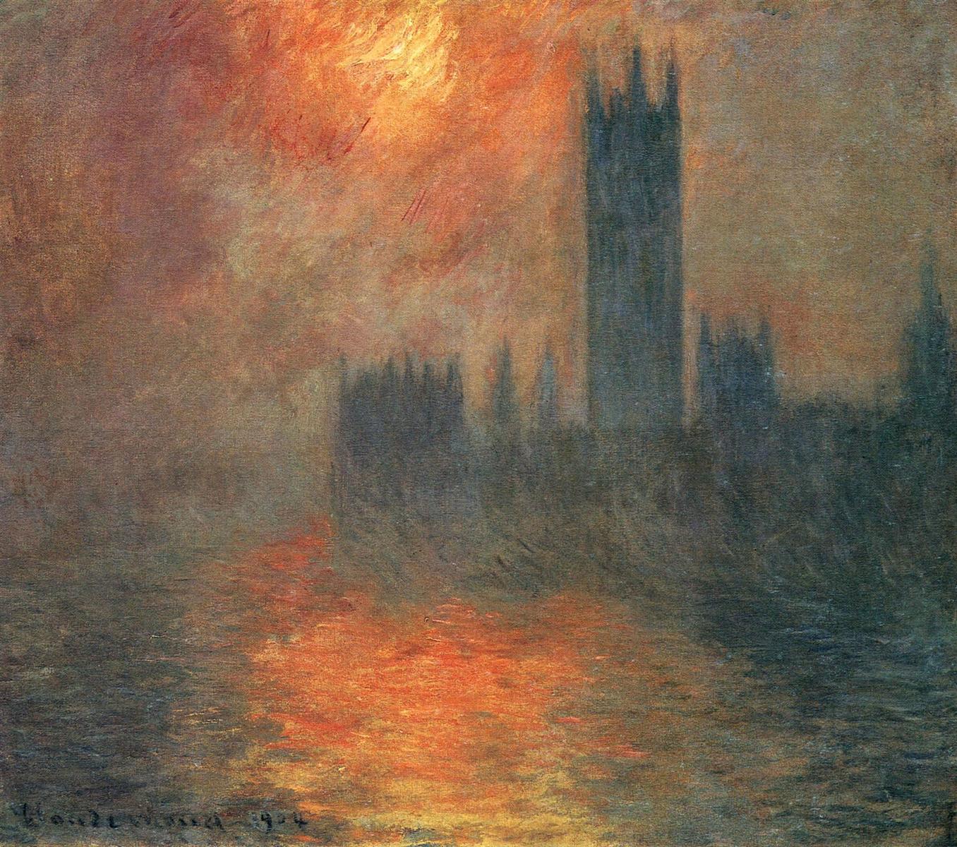 Claude Monet, Houses Of Parliament, Sunset, 1904.jpg