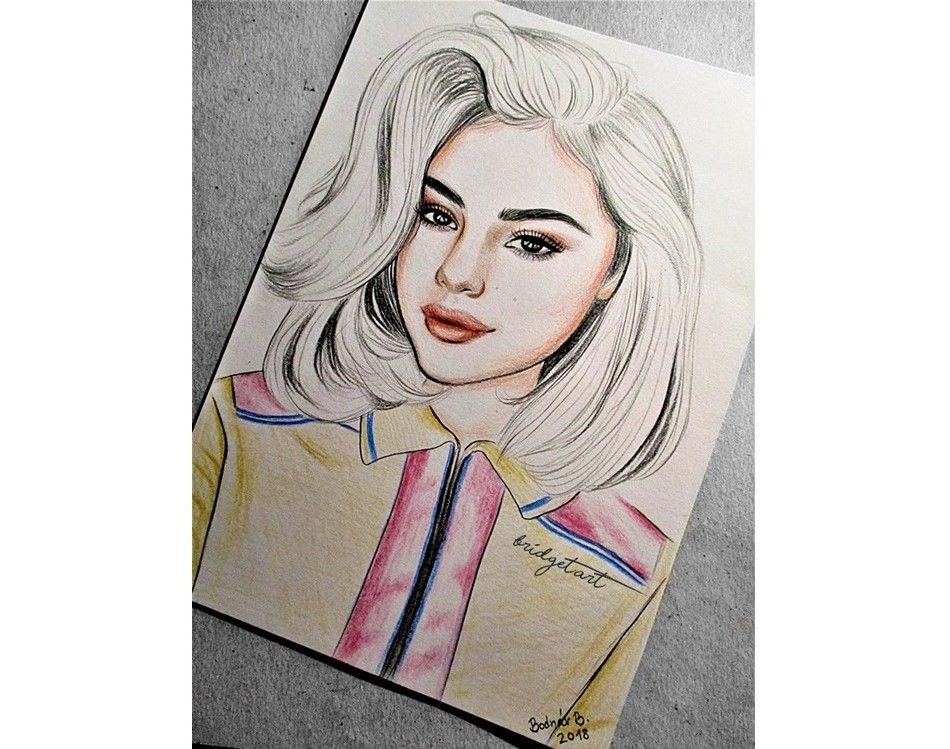 Selena Gomez Drawing Caricature Singer Painting, selena gomez, hair  Accessory, pencil png | PNGEgg