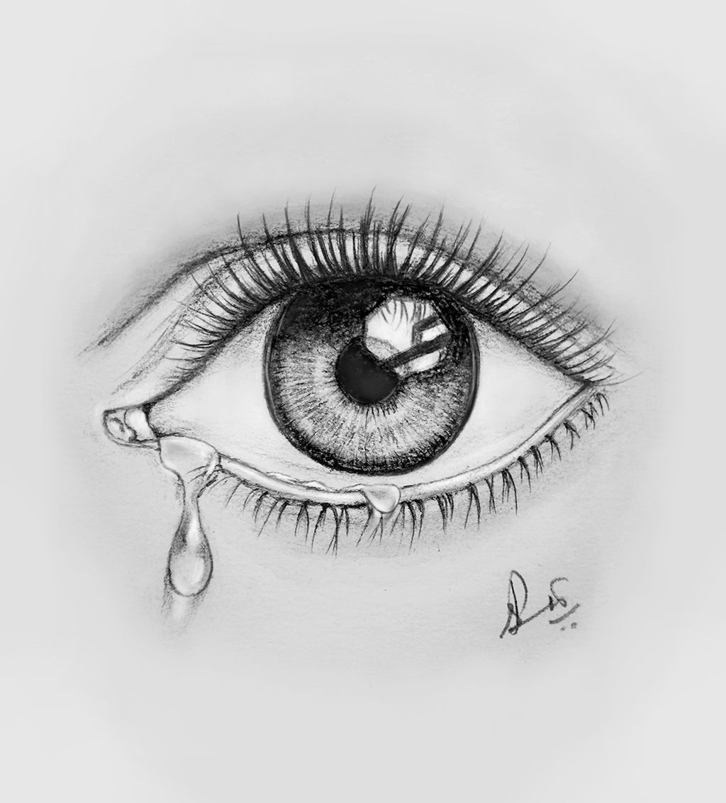 photo How To Draw Tears In Eyes my pencil drawing eye with tears of.