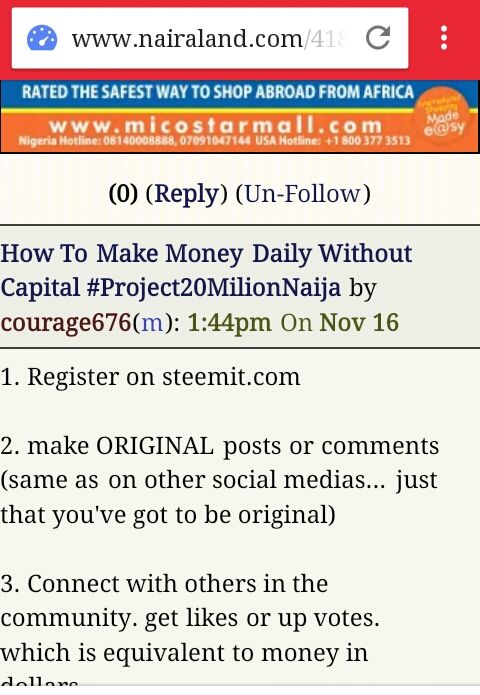 Project20millionnaija Getting Steemit To Nigerians On Nairaland - 