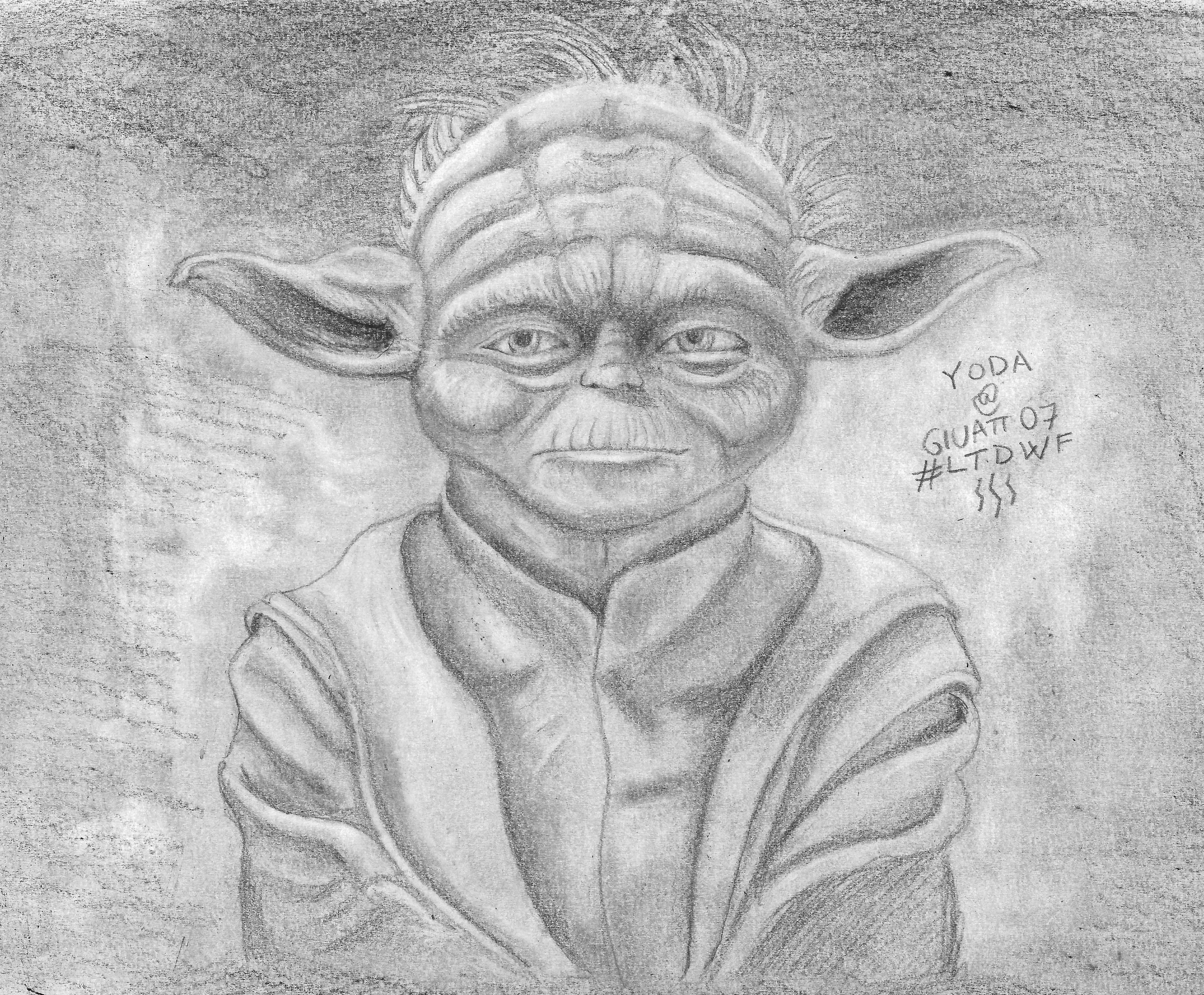 Yoda Pencil drawing tutorial Learn to Draw with