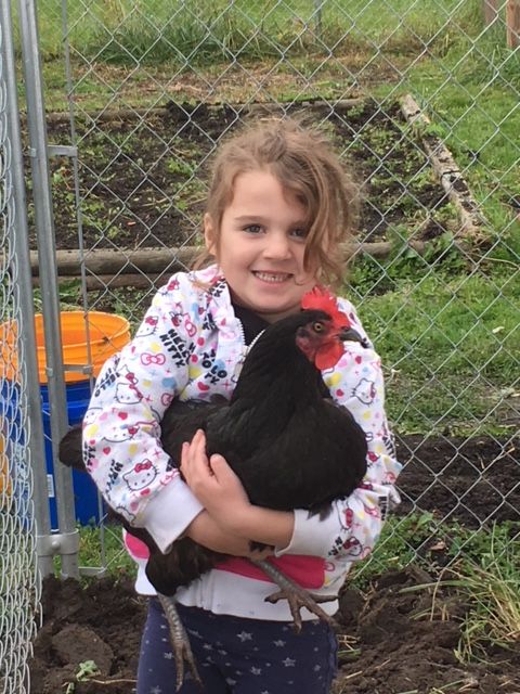 Joslyn Holding Hen.JPG