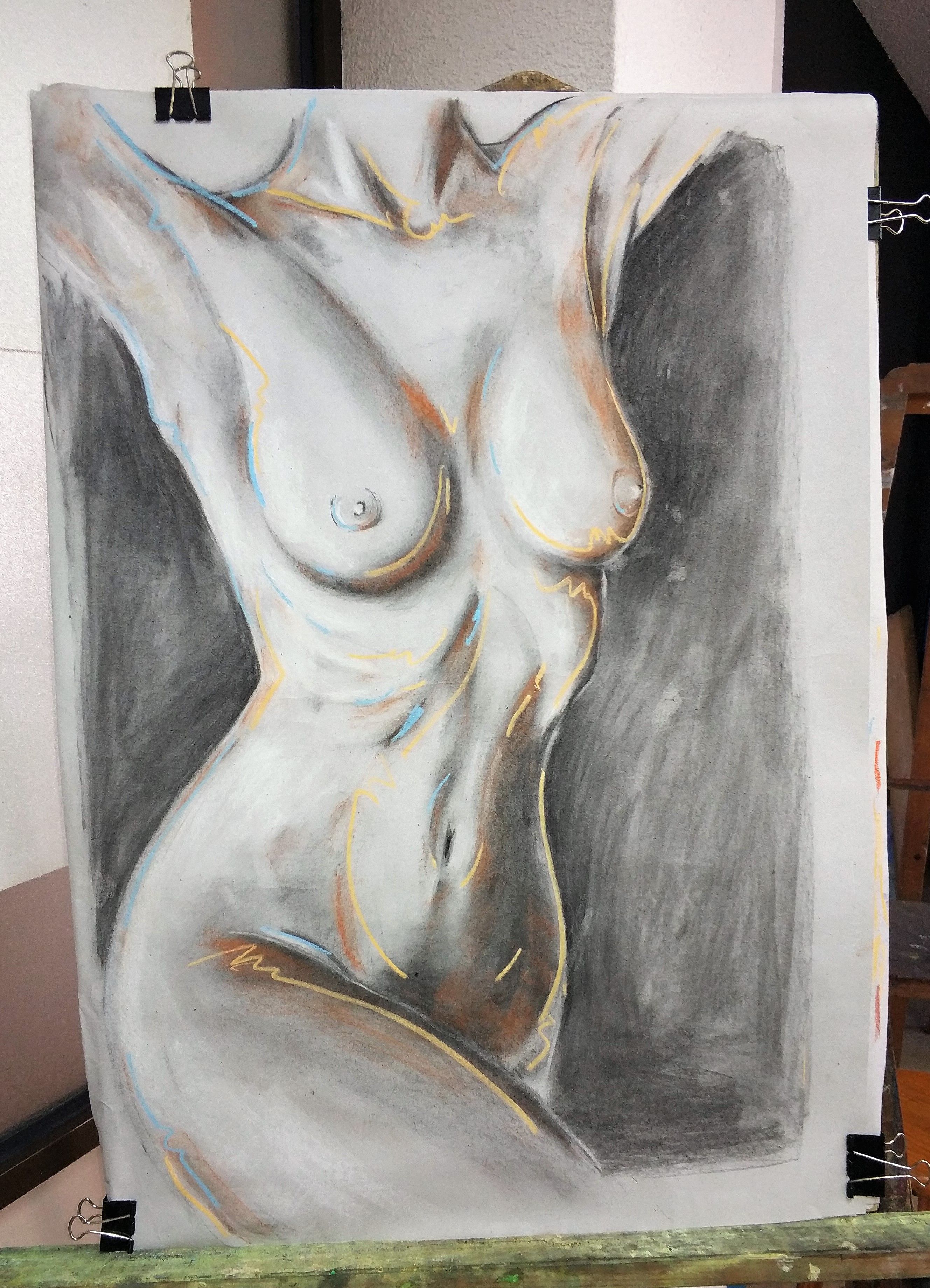 Dibujo de la academia - Desnudo femenino — Steemit