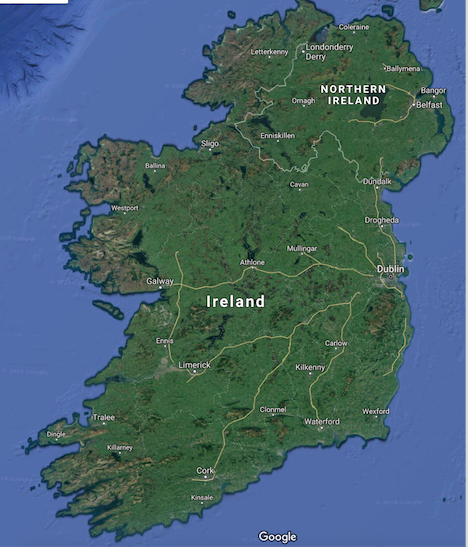 Map of Ireland