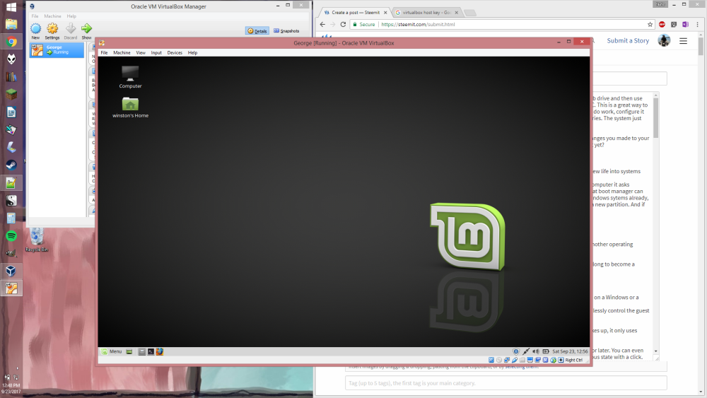 virtualbox linux mint 15