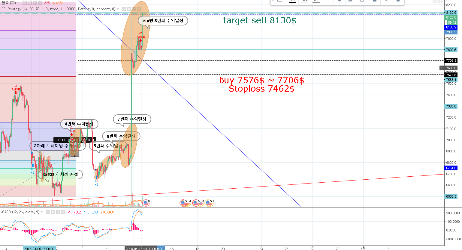 4월13일 btc,usd vip방 단타차트 수익달성.png