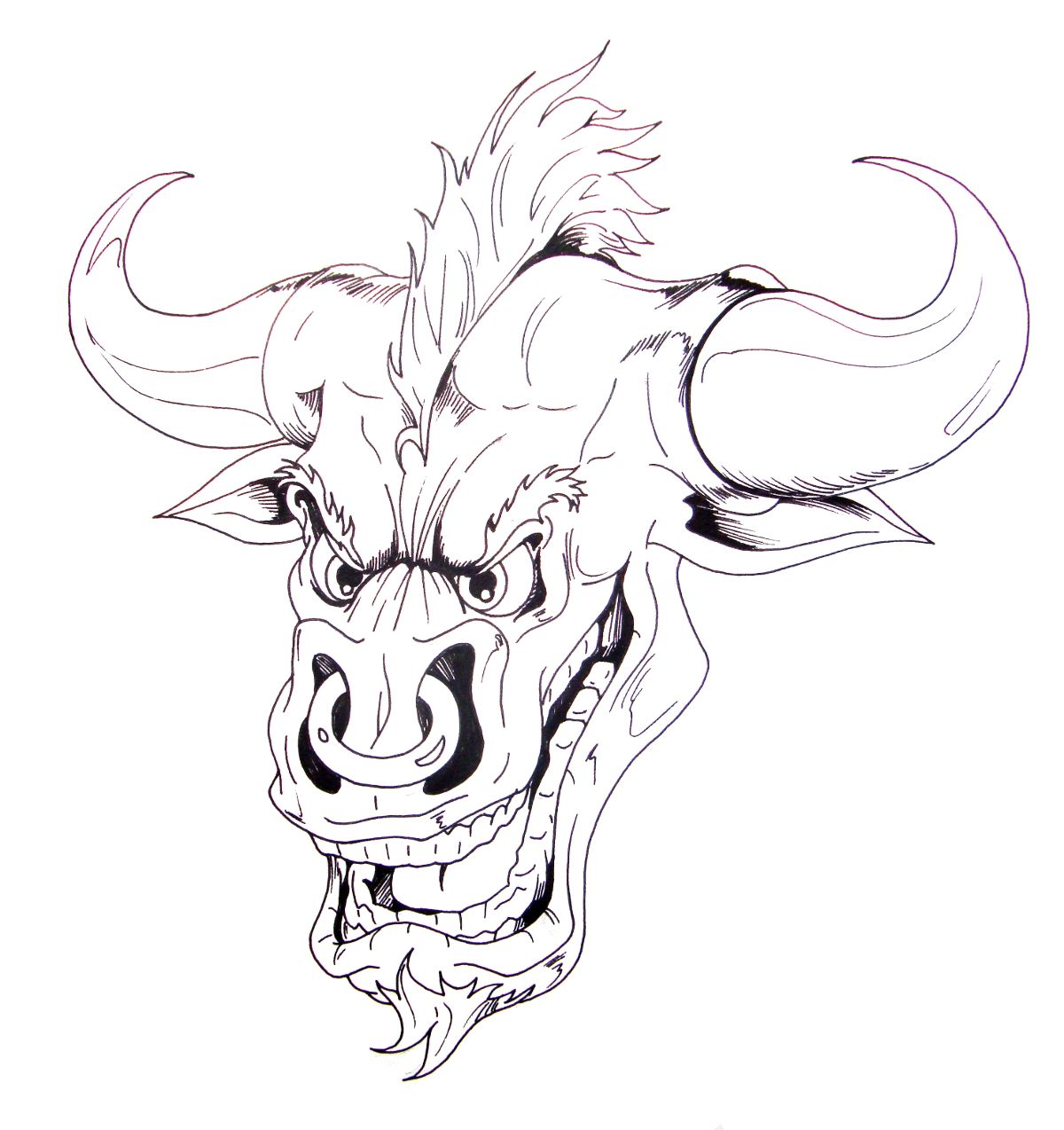 Crypto Bull, Inktober Drawing — Steemit