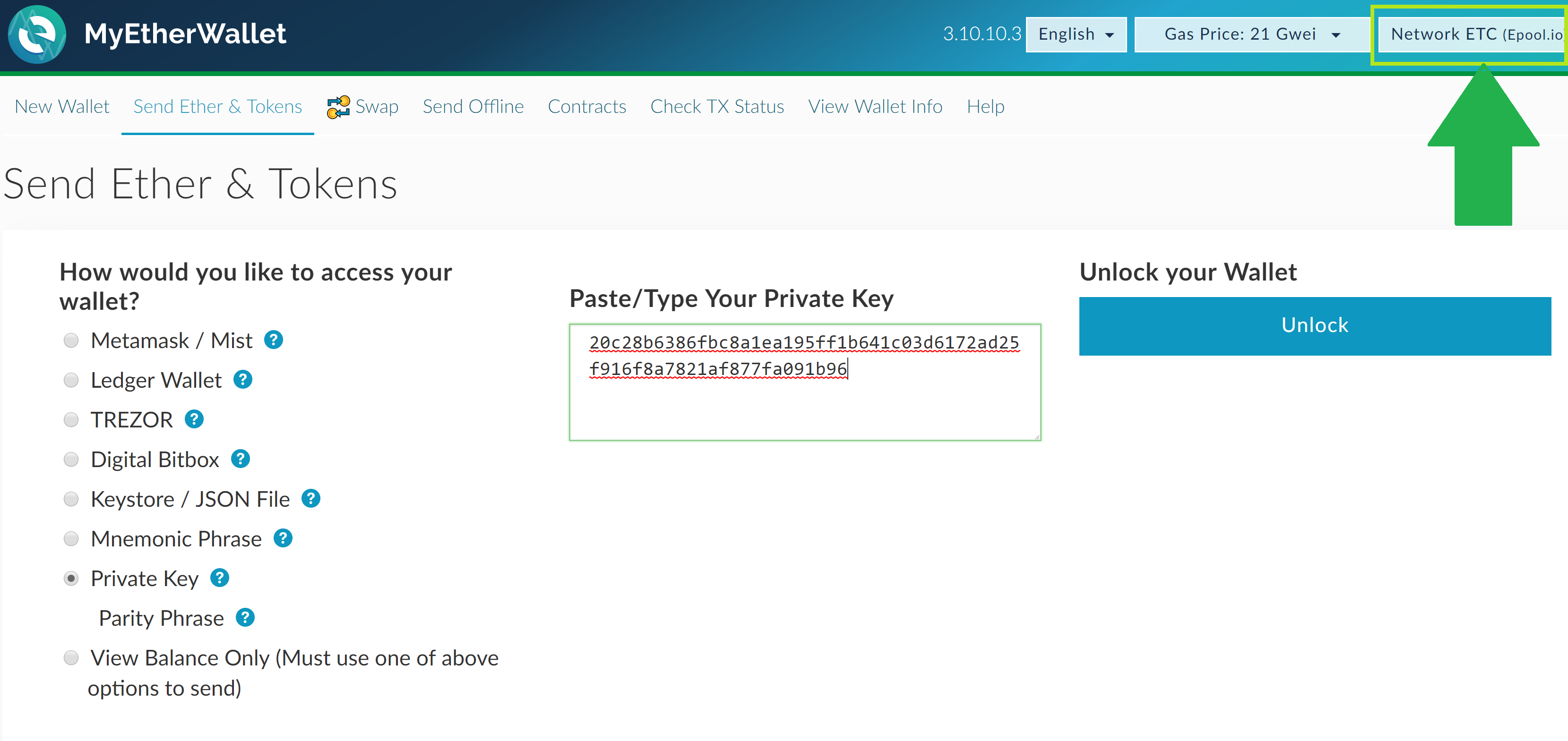 How to hack bitcoin with private key