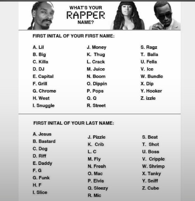 Rap Name Generator Rap Name Generator Funny Name 48 OFF