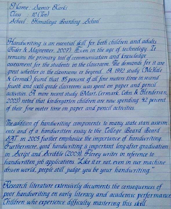Best Handwriting In The World : This Is The Little Girl With The Best ...
