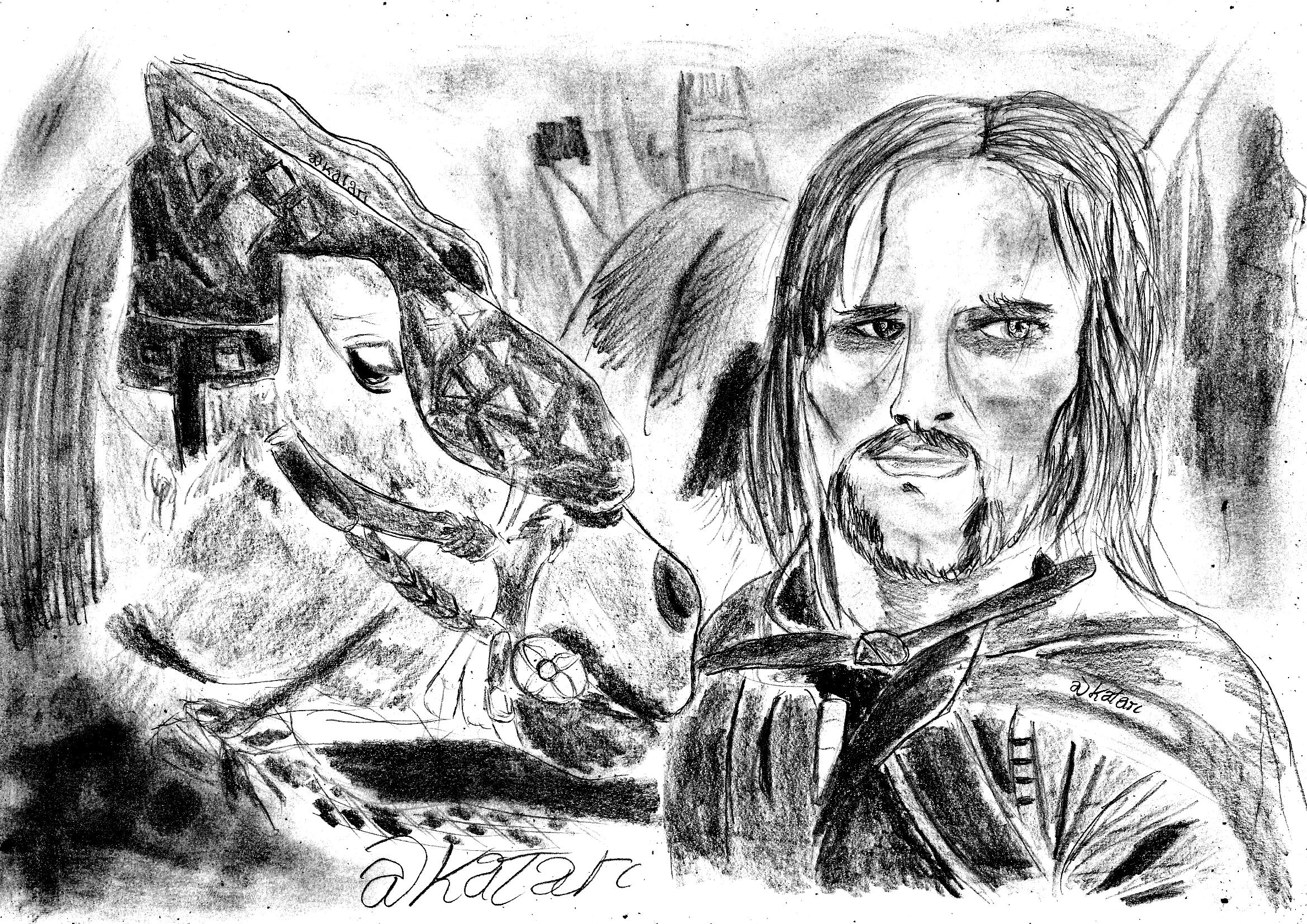 Aragorn sketch | Lord of the rings, Halloween prints, The hobbit