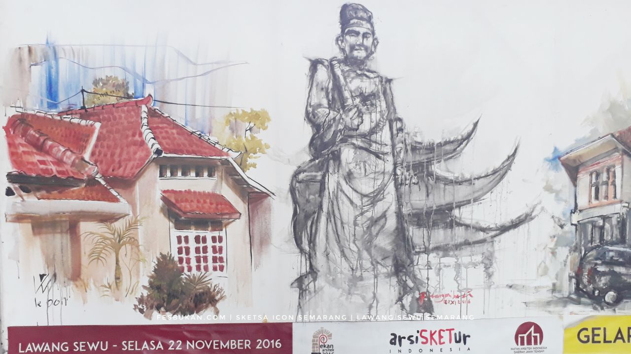 Sketsa Icon Kota Di Lawang Sewu Semarang Steemit
