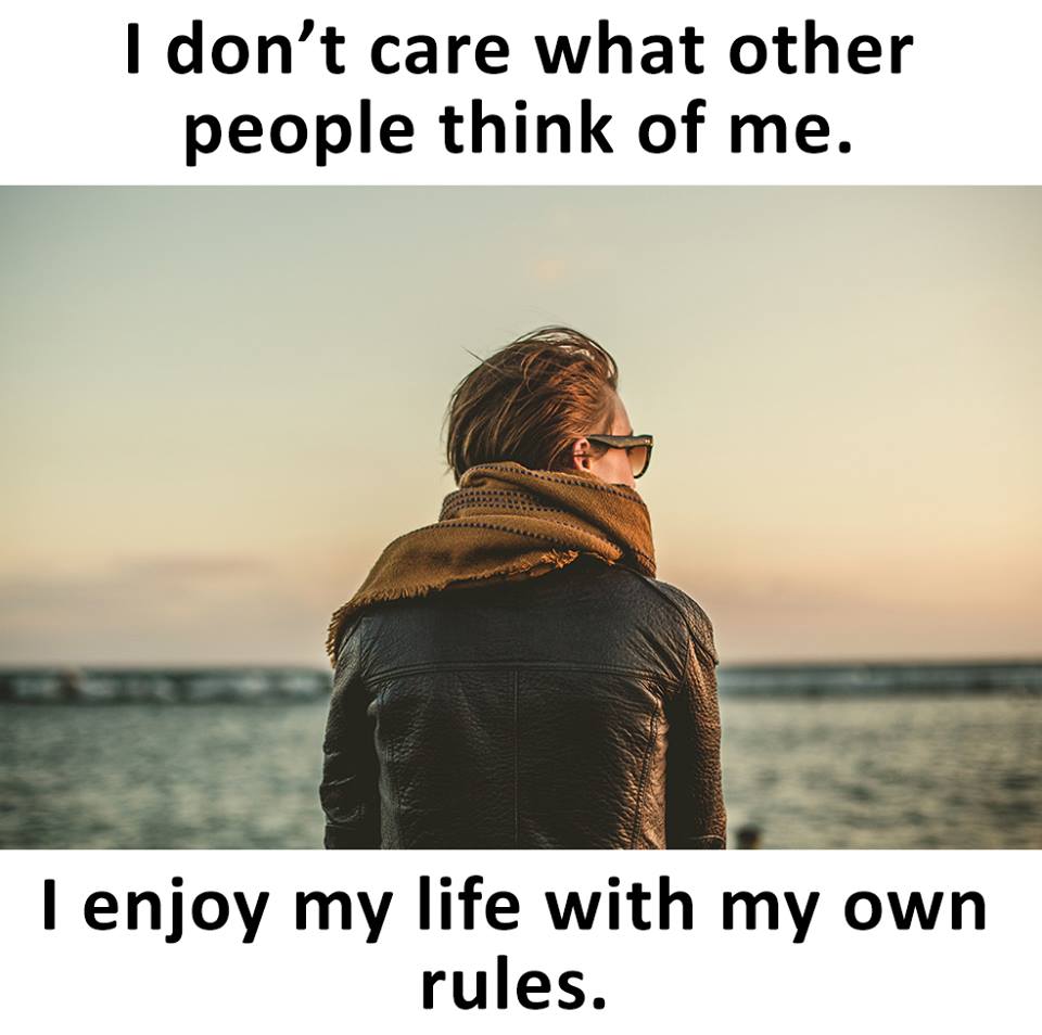 Sean Jmad on X: I don't care what other ppl think of me. I enjoy my life  with own rules💯👍🤩💖 #definitely #enjoylife #beliveyourself #owndays  #KeepGoing #beyou  / X