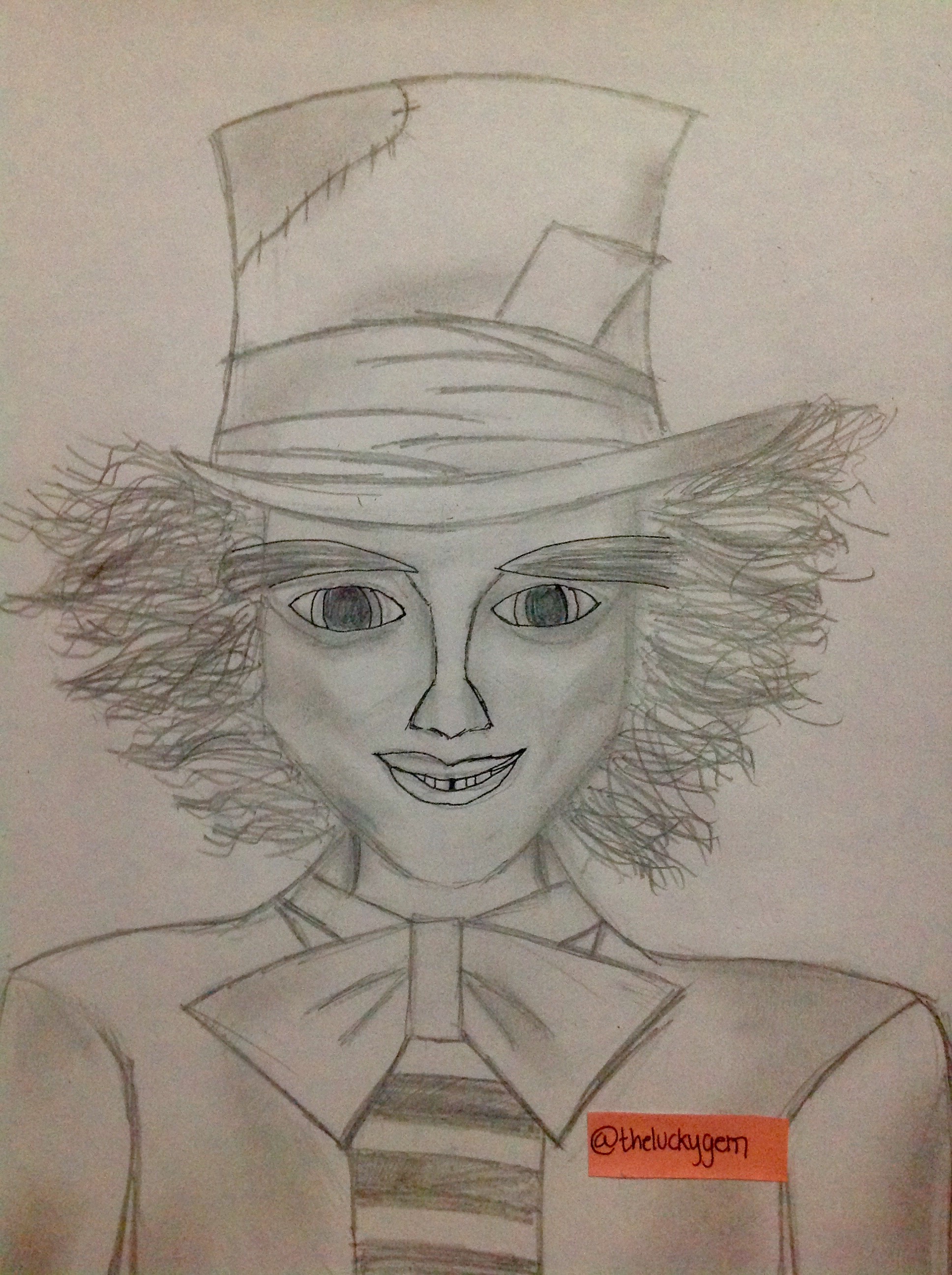 Drawing Challenge #10 - Hatter (Alice in Wonderland) | Art Contest Entry — Steemit