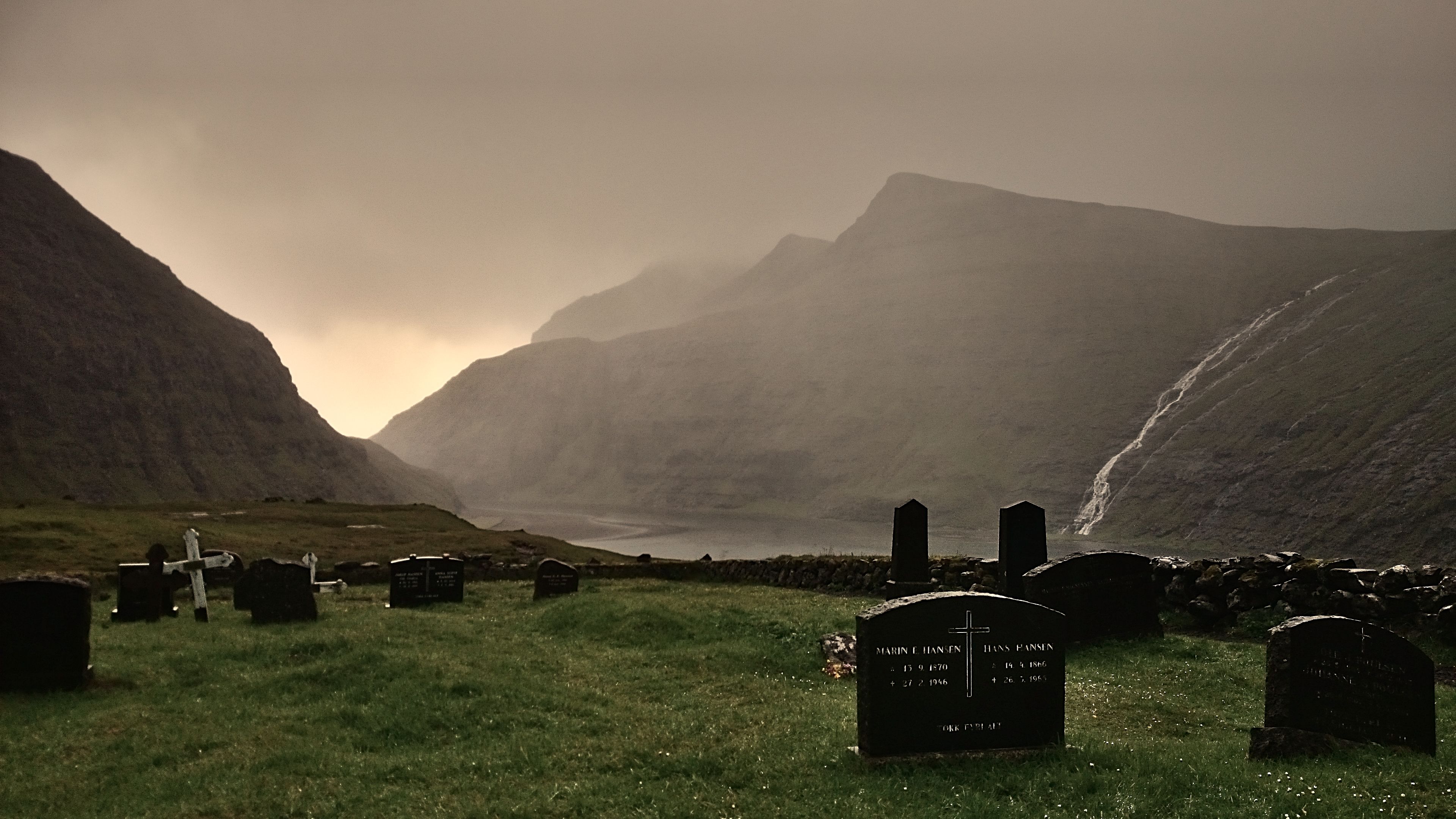 Graveyard on the Faroe Islands