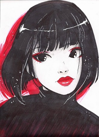 Image: Short Black Hair Girl #Anime #Drawing, Drawing
