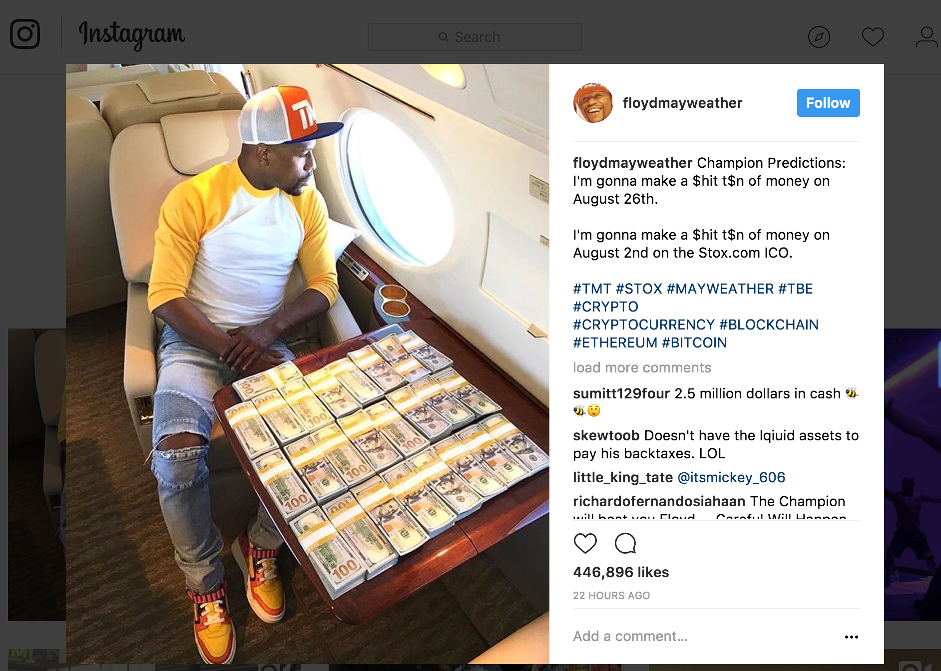 Floyd "Money" Mayweather Just Promoted an ICO