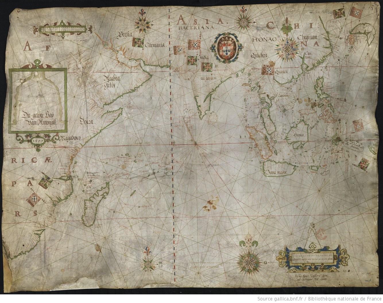 1599 Carte nautique de l'Océan Indien et des mers de Chine par Gijsbertsz, Evert.jpeg