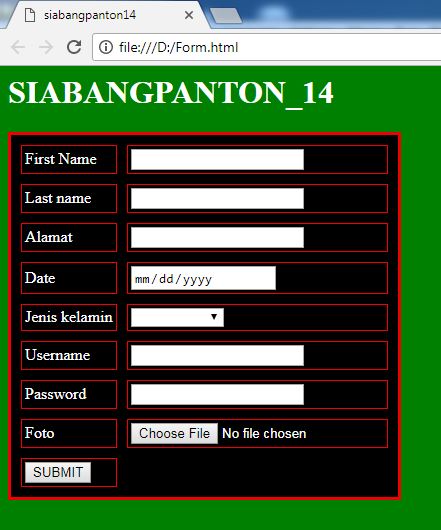 Contoh Html Biodata Dengan Notepad - SuratMenyurat.net