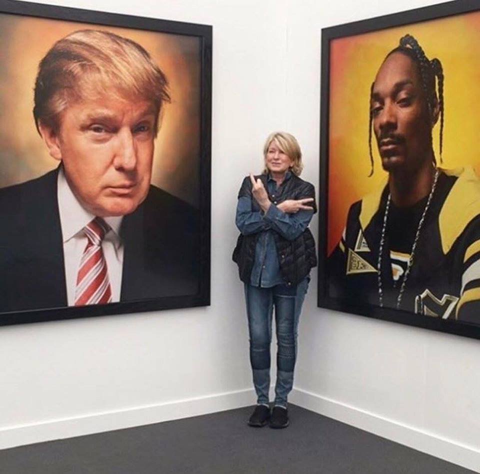 Martha Stewart made her feelings known standing between Trump and Snoop Dogg